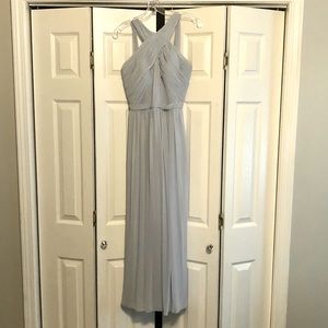 Long powder blue formal dress/bridesmaids dress